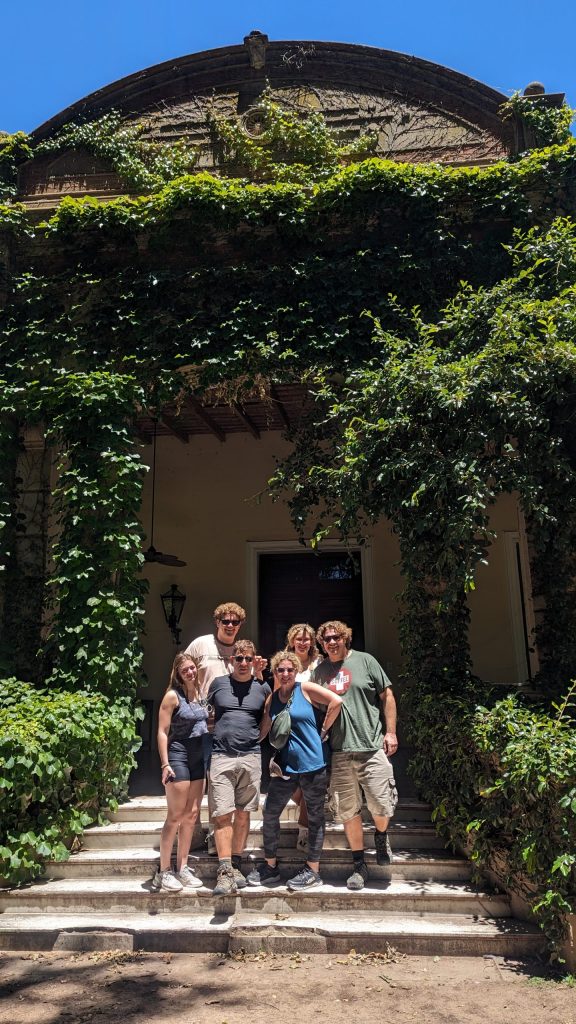Guests at the main house of the Estancia