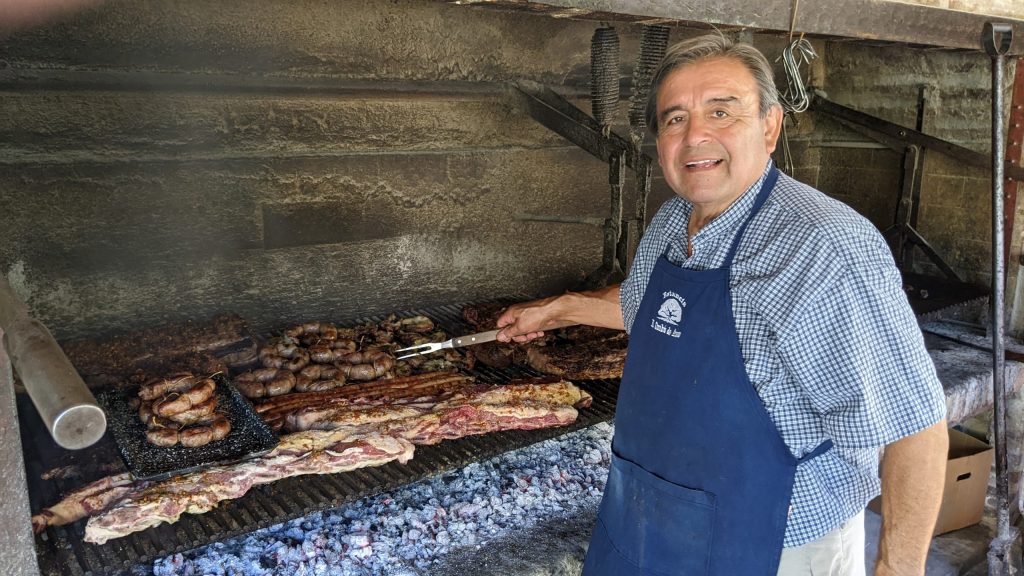 gaucho preparing barbecue at the Estancia